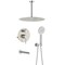 Kibi Circular Pressure Balanced Ceiling Mounted 3-Function Shower System w Rough In Valve Brushed Nickel KSF409BN - alternate 1